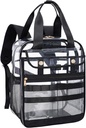 Clear PVC Mix, Work & Travel (Black) için büyük Multi-pocket