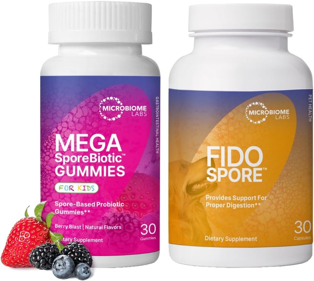 Mikrobiyom Laboratuvarları Çocuklar ve Pet Probiyotik Grafik - Çocuklar için MegamarketeBiotic + Fido Claytone Spore Based Probiyotiks for Dogs and Cats