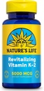 Nature's Life Revitalize Vitamin K2 - Bone Health, Artery and Heart Health Support - Yüksek Potency Vitamin K Supplement as Vitamin K2 MK4-60 Day Garantisi, Lab TY - 60 Hizmet, 60 Tablet