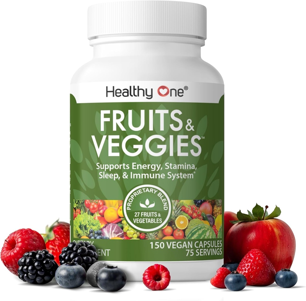 Sağlıklı Bir Meyve ve Veggies - 27 Tüm Doğa Gıdaları - Vitaminler - Mineraller - Antioksiler - Detox - Sebzeler - Kale - Broccoli - Spinach - Beets - Raspberries - Multivitamin - 75 Servis