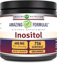 Amazing Formulas Inositol Toz Supplement | hizmet başına 600 Mg | Unflavored | 1 Lb (454 Grams) | Non-GMO | Gluten-Free | Made in USA