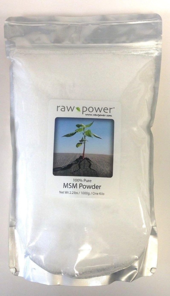 Raw Power MSM Powder, 100% Pure, (ONE Kilo/2.2lbs/1000g, Κατασκευασμένο στις ΗΠΑ)
