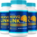 (3 Pack) NervoLink - Günlük Destek Kapsülleri Focus, Alertness ve Günlük Sharpness için bir Dengeli Formula ile, Easy-to- Take Pills for Daily Wellness (180 Capsules)
