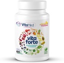 Vita Forte Vegan Πολυβιταμίνη με προβιοτικά, Digestive Enzymes & 42 Φρούτα & Λαχανικά – Halal Certified, Non-GMO, Gluten-free, Daily Energy & Immune Support – 60 Vegan Tablets