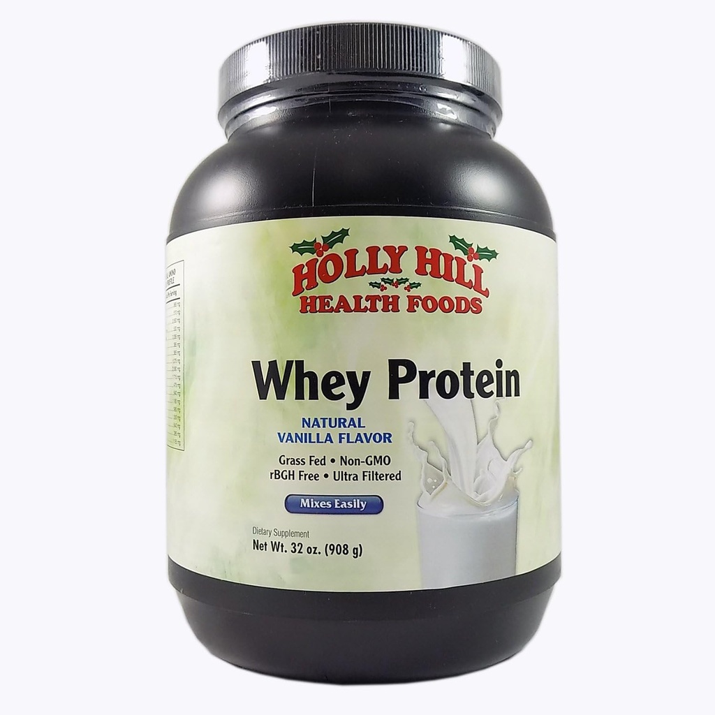Holly Hill Health Foods, Whey proteini, GMO, Vanilla, 32 Ounces