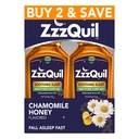 ZzzQuil Liquid Sleep Aid, Καταπραϋντικό Ύπνο, Διφαινυδραμίνη 50mg HCl, Χαμομήλι Μέλι Γεύση, Νυχτερινή Βοήθεια Ύπνου Υγρό, Βοηθήματα Ύπνου για Ενήλικες, 2 Pack, 24 FL OZ
