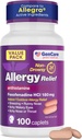 GenCare Alergy Relief Pills - Fexofenadine 180mg 24 ώρες Αλλεργική Αλλεργία Αντιισταμινική, Σύγκριση με Allegra 24 ώρες Μη Νυσταγμένα Χάπια για Ίτσι Μάτια, Runny Μύτη, Κυψέλη (100 κόμης)