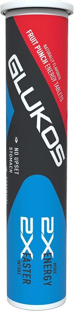 Glukos Energy Chewable Tables (1 σωλήνας των 14 δισκίων), Fruit Punch Flavor