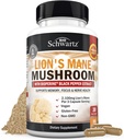 BioSchwartz Organik Lions Mane Supplement Capsules (90 Kont) 2100 mg Lions Mane Mushrooms with BioPerine for Max Abpole, Activenic TY, Nootropic Brain Supplements for Memory and Focus