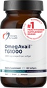Health OmegAvail TG1000 - TG (Triglyceride) Balık Yağı EPA/DHA ile Tamamlanmış 1000 mg Omega-3 Per Softgel - Natural Lemon Flavor + No Fishy Aftertaste (60 Softgels)