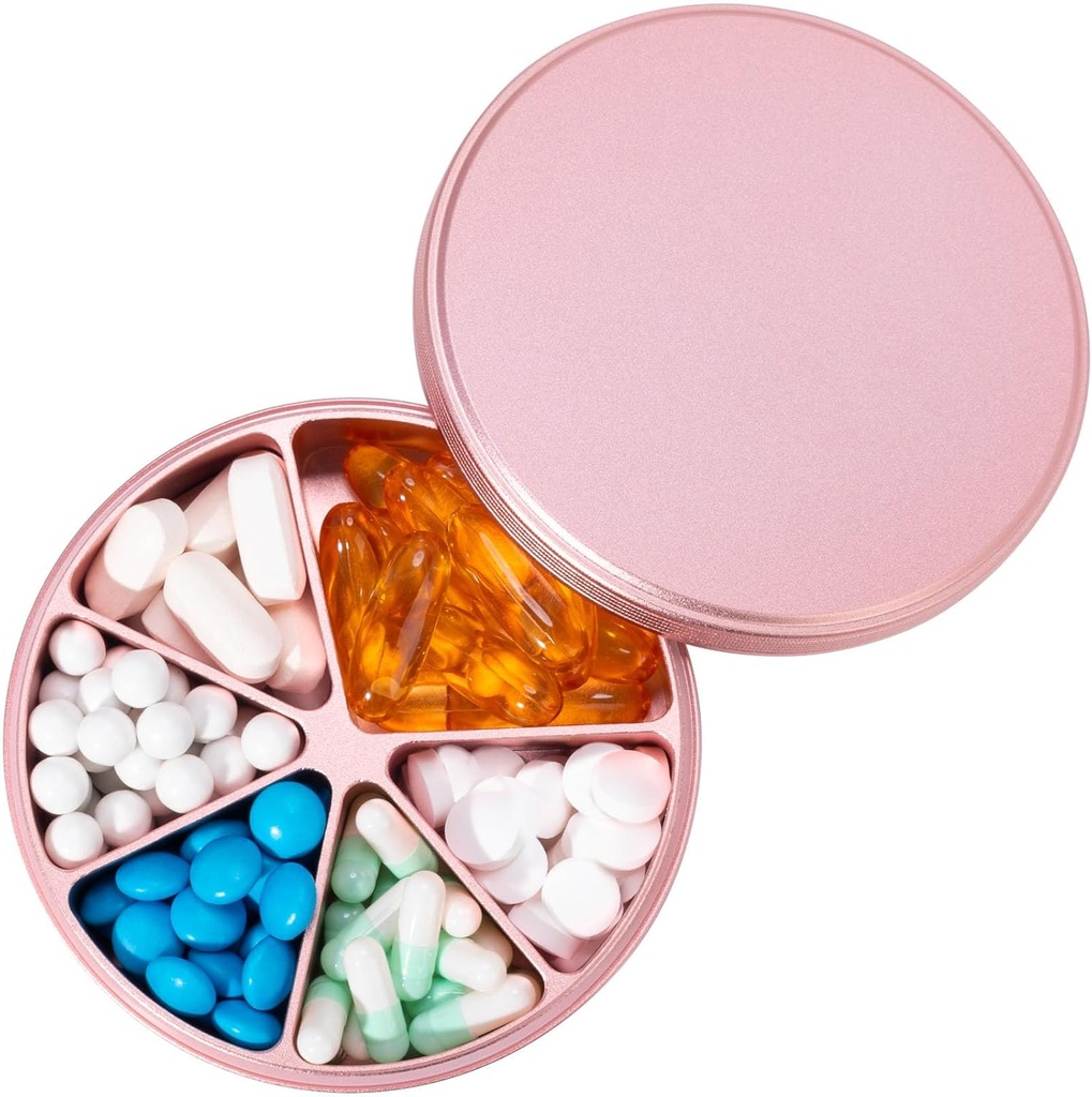 Pill Organizer 6 Karşılaştırma Pill Mineral - Ağır Duty Metal Günlük Pill Konteyner, Günlük Pill Box Pill Sahibi, Vitamin Tamam Tıp Balık Yağları Için Su İlaç Örneği, 0.38lb, Pink Fish Oils, 0.38lb, Pink Pill Konteyner, Daily Pill Box Pill