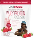 Jay Robb - Grass-Fed Whey Protein Isolate Toz, Outrageously Delicious, Strawberry, 11 Hizmet (12 oz)