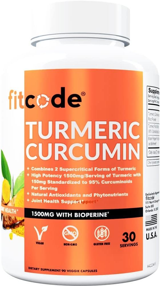 En yüksek Potency, Non-GMO, Gluten Free, 1500 mg of Ultra-Pure Turmeric Curcumin with BioPerine for Advancedd Abpole, 30 Service Veggie Capsules