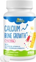 Vitamin D3 & K2, çinko, Magnezyum & Prebiyotiklerle 500 MGuba Supplement. Çocuklar için çocuk Vitaminleri Bone Strength, High Abxia, Orange Chewables, Non-GMO, Gluten Free, 60 Tabs