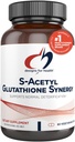 Σχέδια για την Υγεία S-Acetyl Glutathione Synergy - 200mg S-A-GSH με NAC + Βιταμίνη B6 - Συμπλήρωμα αντιοξειδωτικών μη ΓΤΟ για την υποστήριξη της φυσιολογικής αποτοξίνωσης (60 κάψουλες)
