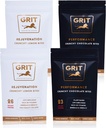 Beslenme Bitleri Örnekr Paketi | 23-26g protein | Yüksek Enerji Pre-Workout ve Ortak Destek Supplements | Kas-Building and Endurance | Gluten Free, Keto, No Soy | GRIT Superfoods (60g, 4 paket)