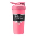 BlenderBottle Sport, Paslanmaz Çelik Shaker Şişe'i Wiresk, 24Ounce, Pink - Athletes & Fitness Enthusiasts için Protein Shakes & Hydration, Easy Mix, Keeps Drinks Cold, Lockable Lid