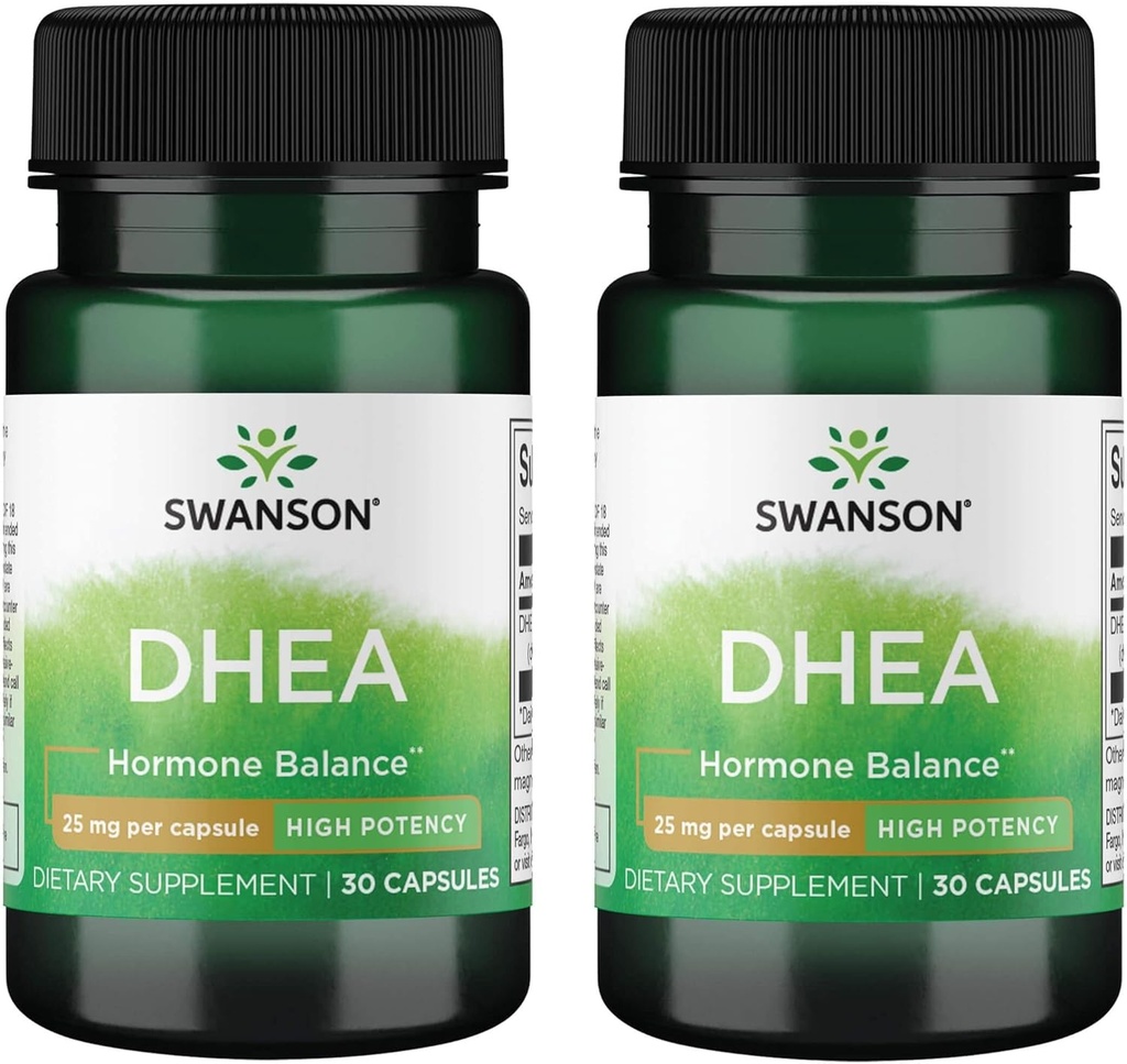 Swanson Dhea 25 Milligrams 30 Capsules (2 Pack)