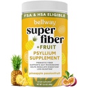 Bellway Super Fiber Toz + Meyve, Sugar Free Organic Psyllium Husk Toz Fiber Düzenlilik, Bloating Relief & Digestive Health, Plant-Based, Pineapple Passion Fruit (50 hizmet)