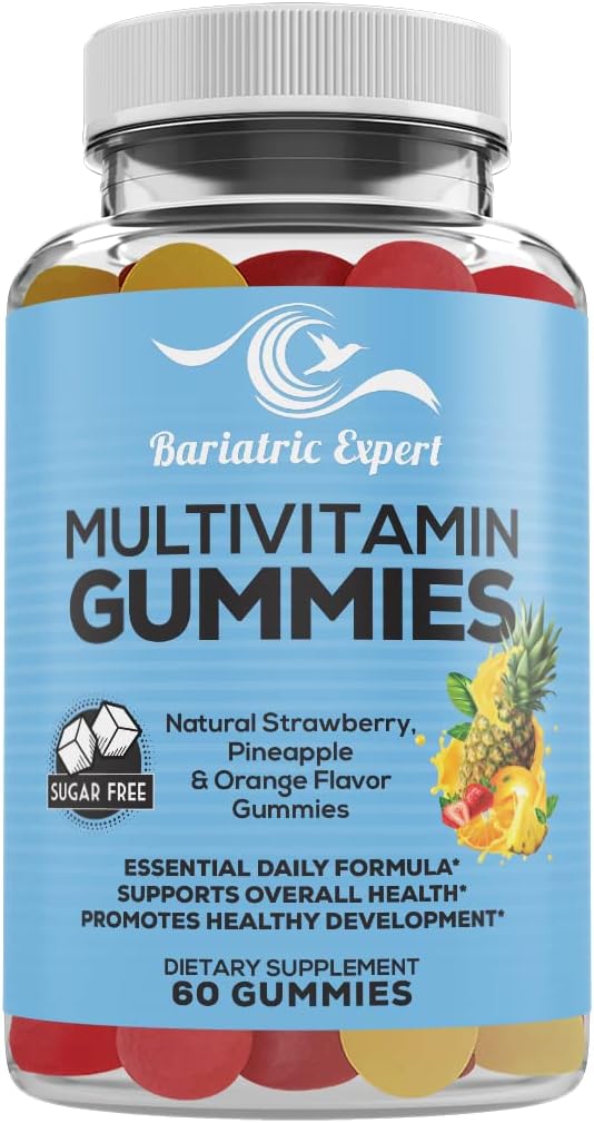 Bariatrik Uzman Multivitamin Sugar Free Gummies – Yetişkinler Post Bariatrik Cerrahi için Diyetsel Tamamlama, Beslenmeci Önerilen, 60 Kont