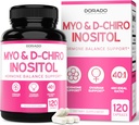Myo-Inositol & D-Chiro Inositol συμπλήρωμα για τις γυναίκες (120 κάψουλες, 2050mg ανά υπηρεσία Ιδανικό 40:1 αναλογία Myo Inositol) Ορμονική ισορροπία για τις γυναίκες - Tested τρίτο μέρος, Vegan Safe & USA Made - 120 Count
