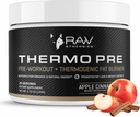 Termo Pre - Aktif Yaşam Tarzı için Fitness Destek Supplement - Pre-Workout Thermogenic & Metabolic Support - Plant-Based, Natural Malzemeler - Apple Cinnamon - 24 Hizmet