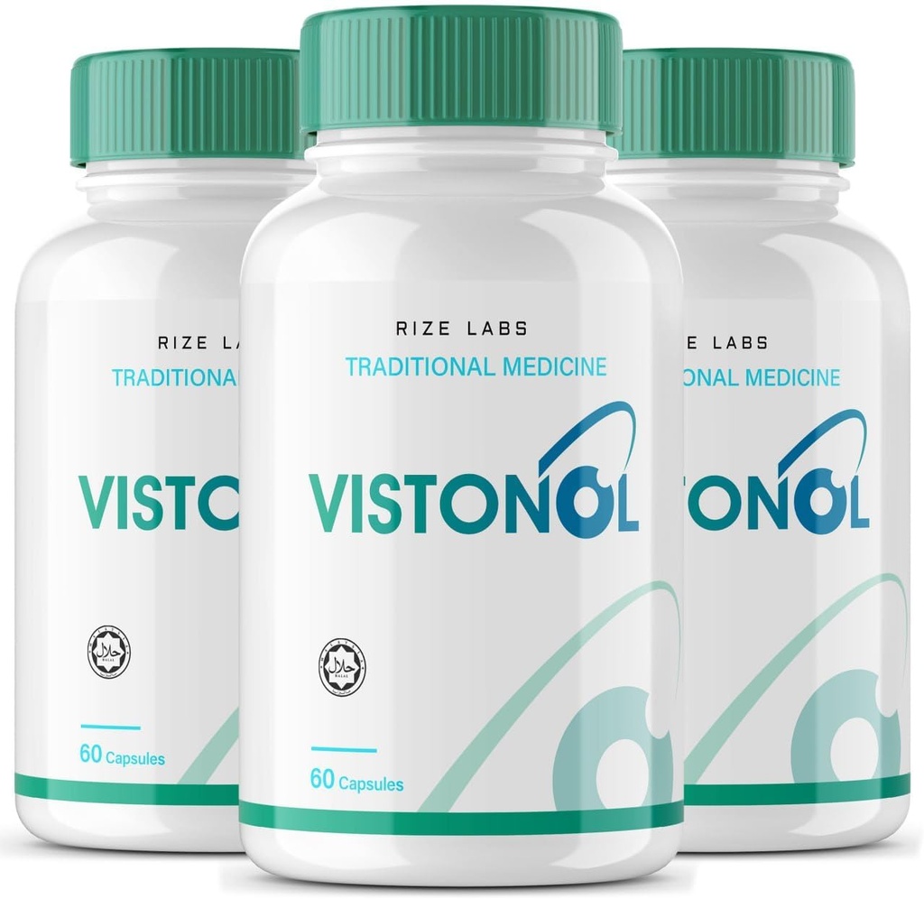 rize labs Vistonol Vision Supplement, All-Natural Capsules for The Rapid Improvement of Health and Better Ability to Focus, Support Healthy Eye Functions - Pack of 3(180 Capsules)