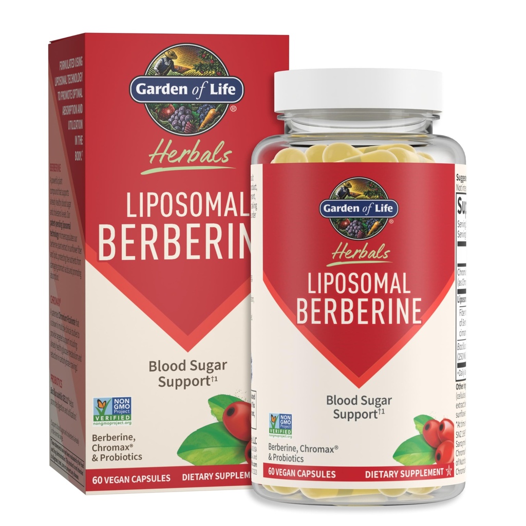 Life Liposomal Berberine ve Kromium Picolinate Zaten Sağlıklı Kan Şekeri, Glucose Metabolism ve Cholesterol - Kolay Digestion için Probiyotikler -Non GMO, Gluten Free, Kosher, 30 Hizmet