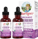 Elderberry Syrup | USDA Organic Elderberry | Sugar Free Yetişkinler & Çocuklar Immune Support Supplement for Ages 1+ | Clean Label Projesi Doğrulanmış, Vegan, Non-GMO, Gluten Free | 1 Fl Oz (2 Pack)
