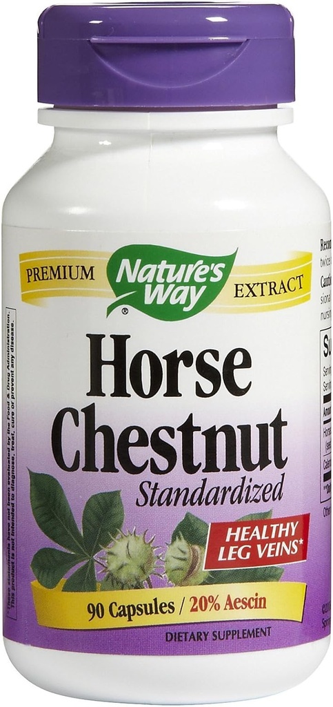 Natures Way Horse Chestnut Standardized 90 Vegetarian kapsül, 90 ctt