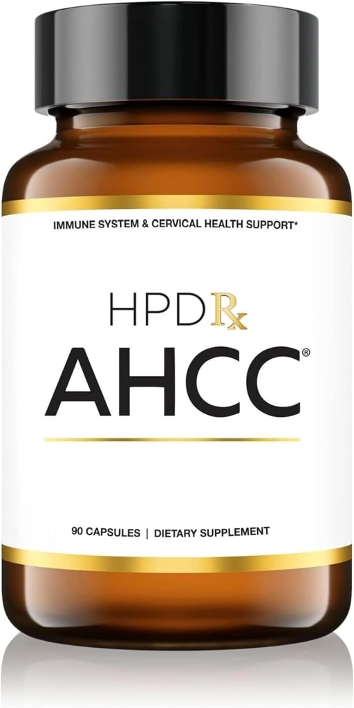 HPD Rx Premium AHCC & Shiitake Mushroom 1100 mg per Serving Supplement, Natural Immunity Booster, Maintains Natural Killer Cell Activity | AHCC is Proven in 30+ Studies | 30-Day Supply, 1-Pack