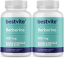 Βερβερίνη 500mg (240 κάψουλες χορτοφαγικής) (2-πακέτο) - Χωρίς πληρώματα - Χωρίς Stearates - Χωρίς παράγοντες ροής - Vegan - Χωρίς γλουτένη - Μη ΓΤΟ