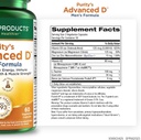 Προϊόντα καθαρότητας Advanced Vitamin D Ανδρική Φόρμουλα με Βιταμίνη D, Βιταμίνη K2, Ψευδάργυρος, Κιτρικό μαγνήσιο, Βόριο και Ταυρίνη - 60 κάψουλες χορτοφάγων