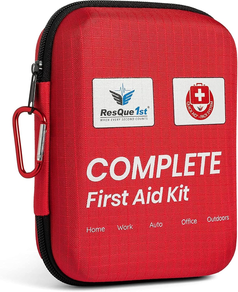 Ev ve Seyahat Esasları için İlk Yardım Kiti - Acil Araba Kit ve Camping Essentials için İdeal - Portatif İlk Yardım Kitleri ve Açıklar - Araba ve Yol Gezileri için Acil İlk Yardım Kiti