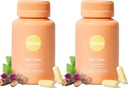 Ovira Skin Clear with ZINCBRIGHT - 60 Capsules for Clear and Glowing Skin | Rosacea & Hormonal Acne Treatment | Support Collagen Production | Acne Supplements for Women & Men - Pack of 2