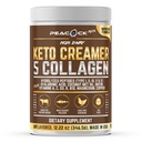 Collagen Keto Coffee Creamer σε σκόνη 12.2 oz - Υδρολυμένα κολλαγόνο Πεπτίδια με λάδι καρύδας MCT, B12, Μαγνήσιο, Άγευστη πρωτεΐνη σε σκόνη, Χωρίς ζάχαρη Κρέμα καφέ για Smoothies & Ψήσιμο