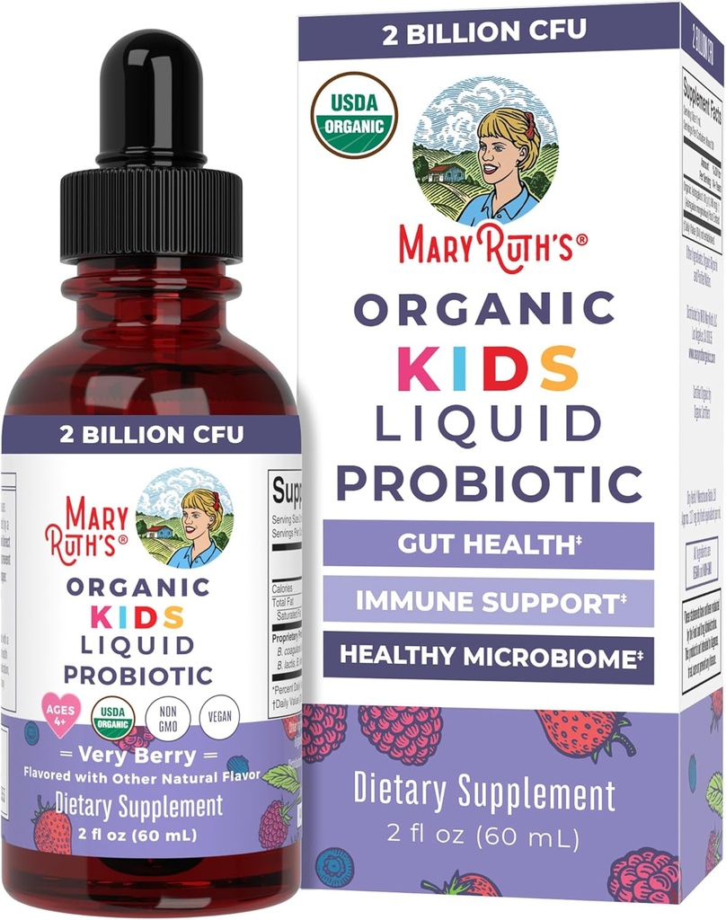MaryRuth Organics Kids Very Berry Liquid Probiyotik, 2 FZ