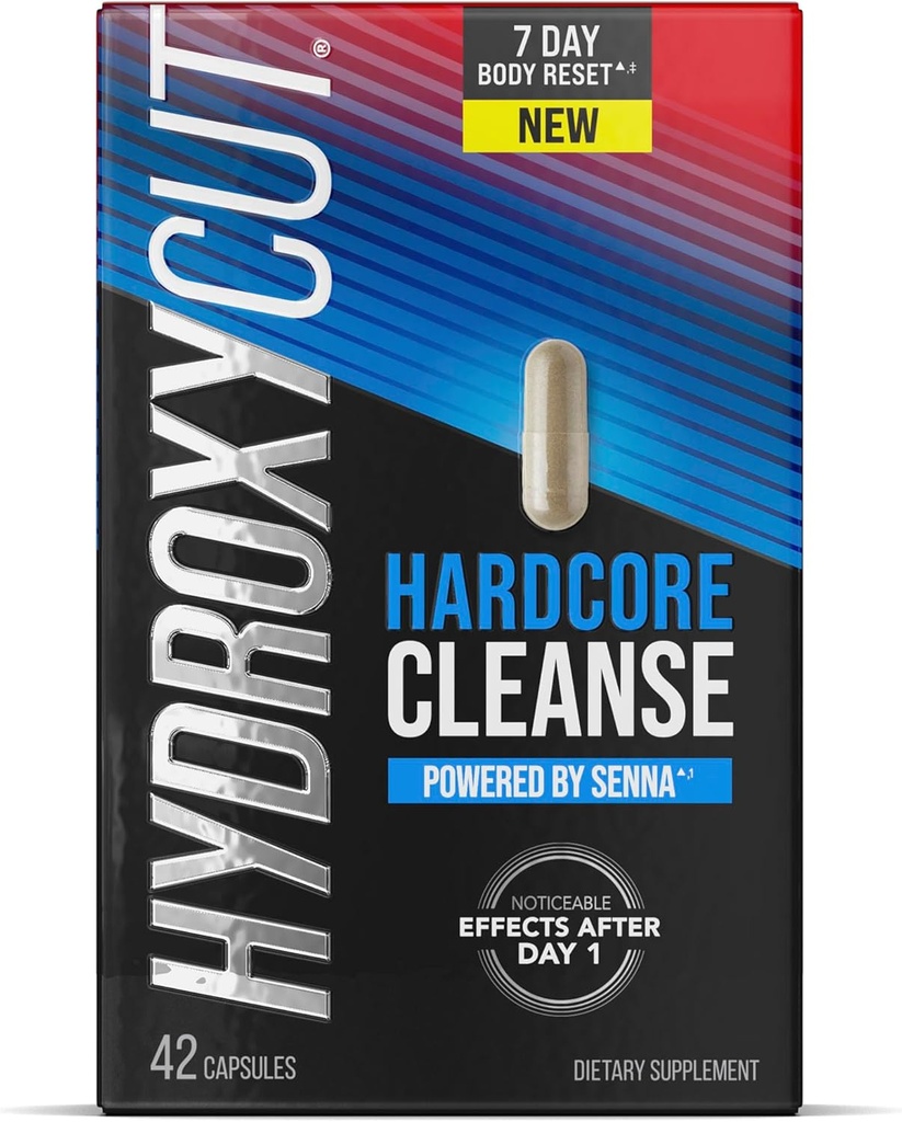 Hydroxycut PES Cleanse - 42 Capsules - 7 Günlük Vücut Erkek ve Kadınlar için Yeniden Yapın - Senna Leaf Ekstraksiyon & Apple Cider Vinegar - 14 Hizmet