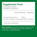 Organic Ashwagandha Supplements | 150 mg of Extract = 1500mg of Herb (1 Bottle-120 Capsules-2mo Supply) | Supports Stress Relief, Immune Health, & Energy | Non-GMO & Gluten Free