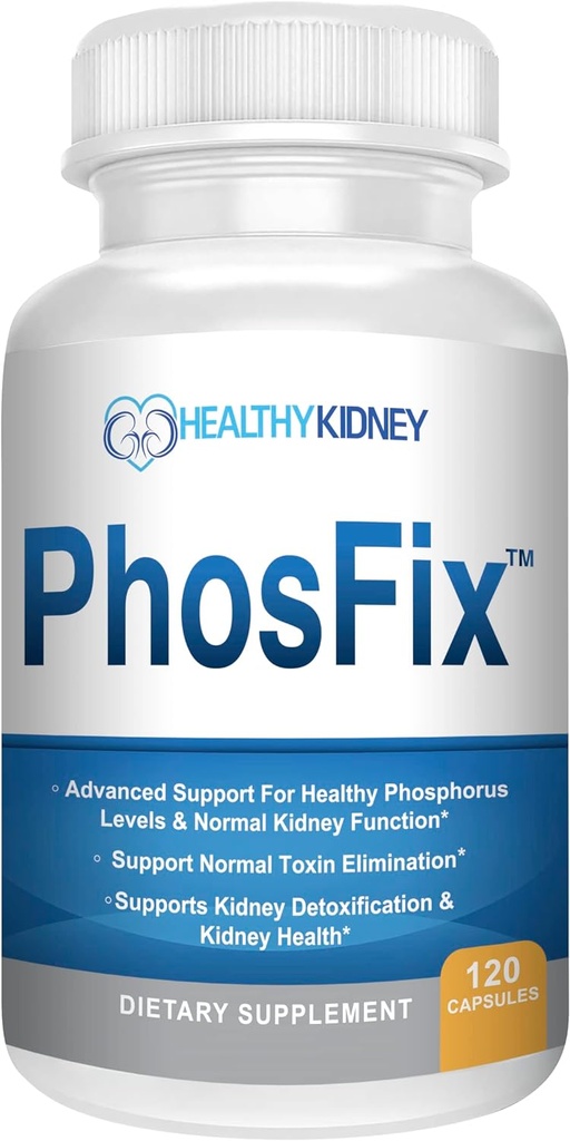 PhosTEL 120 Pills Phosphorus Binder with Chitosan for Supporting Normal Phosphorus Levels and Kidney Health. Renal Supplement Optimal Health