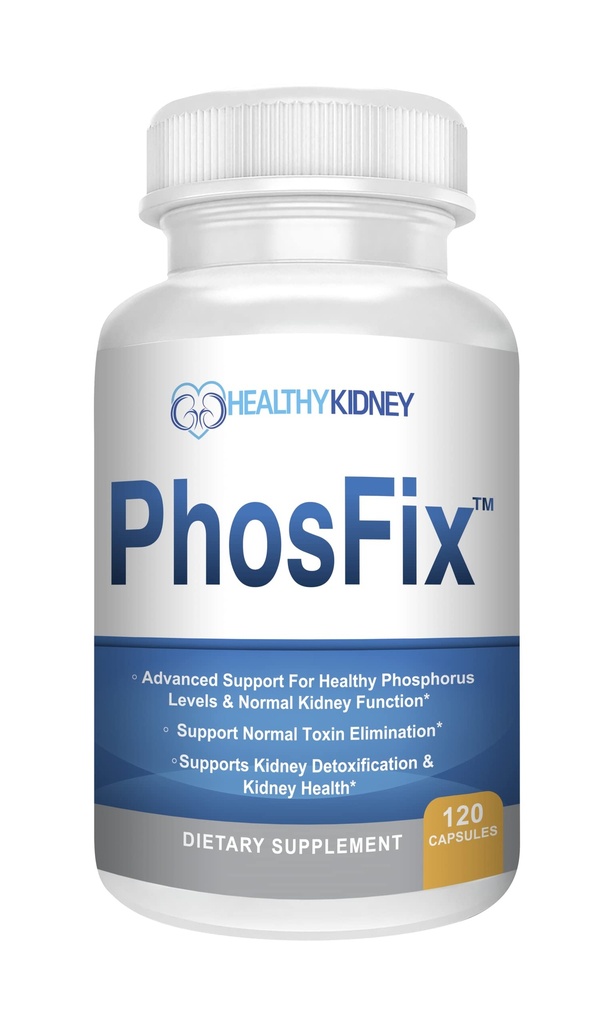 PhosTEL 120 Pills Phosphorus Binder with Chitosan for Supporting Normal Phosphorus Levels and Kidney Health. Renal Supplement Optimal Health