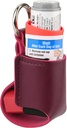 Beautyflier Asthma Inhalerlen, Dayanıklı Mikrofiber Deri Seyahat Ely Inhaler Çocuklar ve Yetişkinler için Depolama, Inhaler Dahil Değil (Red)