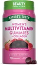 Nature's Truth Womens Multivitamin Gummies Plus Collagen & Biotin | 70 Count | Non-GMO & Gluten Ücretsiz Supplement