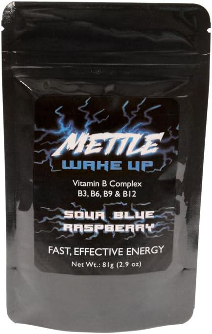 Enerji İçecek Toz - 100 Hizmet | Sugar Free | 200 mg Caffeine - Mettle Energy Drink Mix (Sour Blue Raspberry)