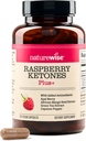 NatureWise Raspberry Ketones Plus - w/ Green Tea Extract, Cayenne Pepper, & Acai Berry - Antioksi Health, Energy Levels, Kilo Hedefleri - Vegan & Gluten-Free - 120 Capsules[120-Day Supply]