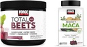 Δύναμη Factor Total Beets Nitric Oxide Powder and Perfect Maca Root Chews Energy, Mood and Balance Supplement Bundle