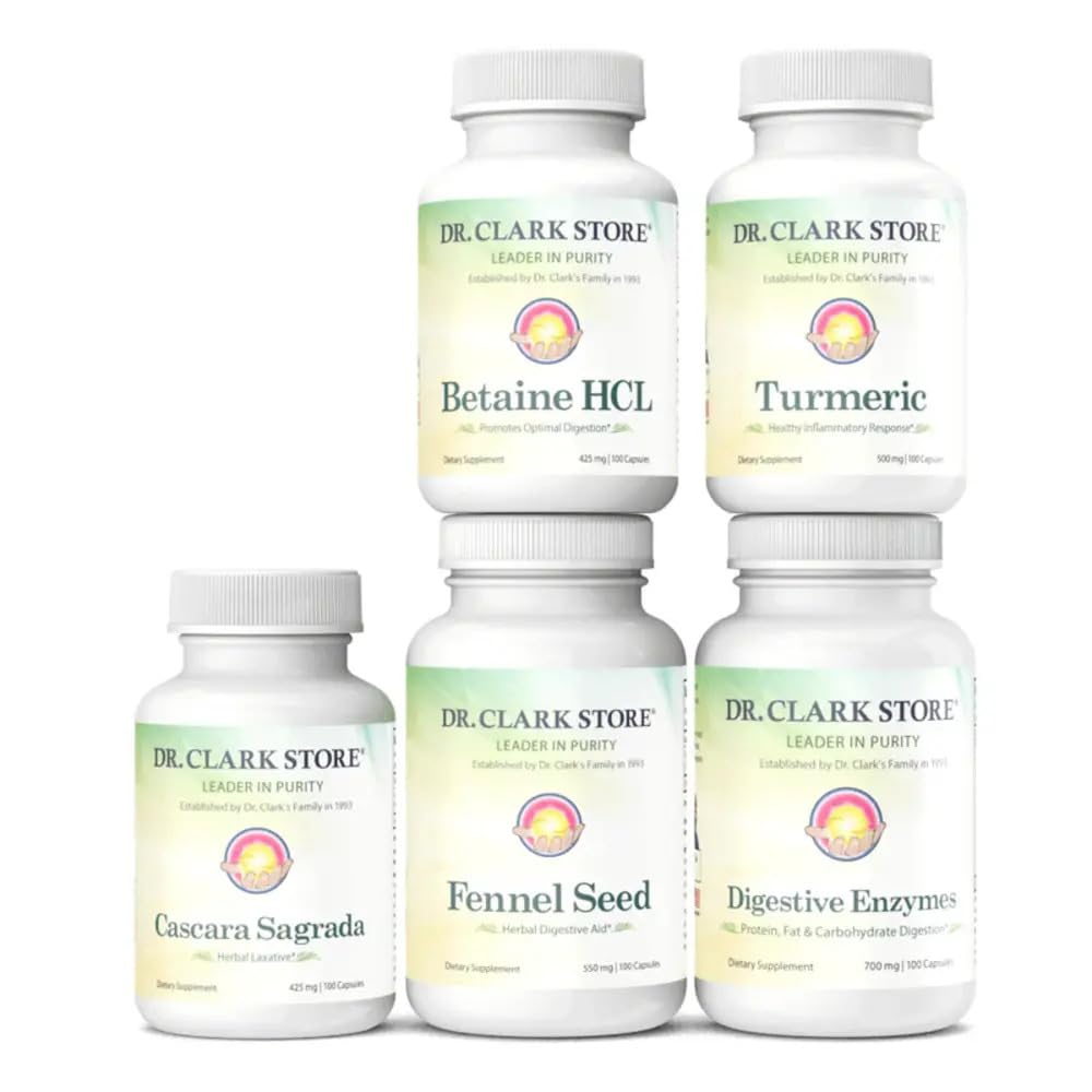 Dr. Clark Digestive Aid - Digestive Diyetary Supplement Colon Cleanse - Dengeler Intestinal Organizm ve - Nutrient Aborpsiyon - 17 Days Cleanse
