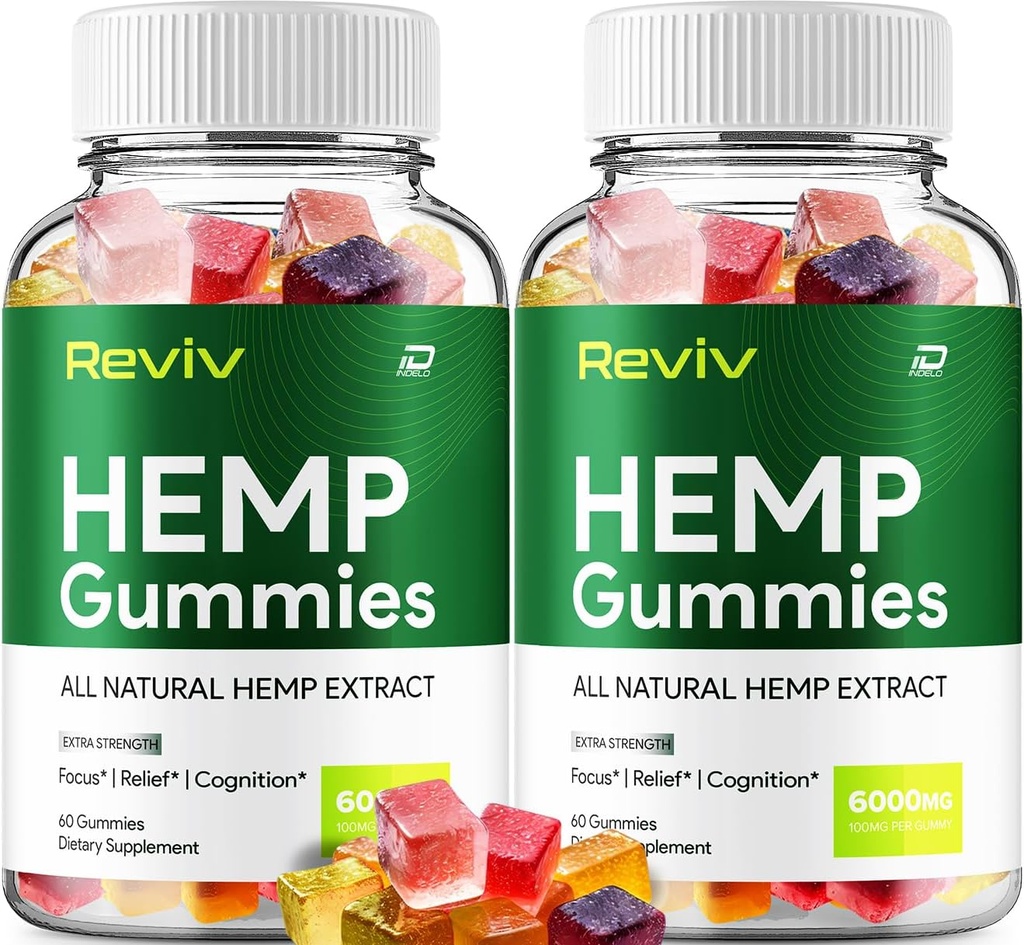 Reviv Hemp - Hemp Seed Extract RevivHemp Gummies Tinnitus Herbal Supplement, Health and Wellness Support, All Natural Reviv Hemp Gummy (2 Pack - 120 Gummies)