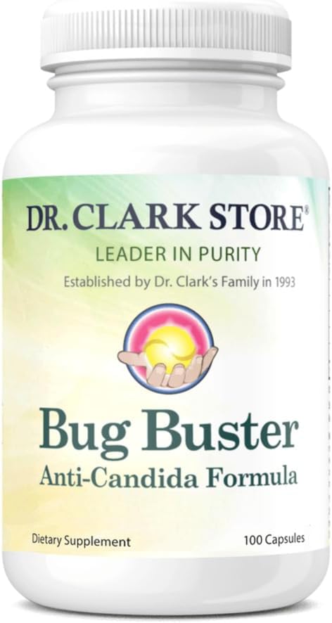 Dr Clark Store Bug Buster Anti-Candida Formula – 620mg, 100 κάψουλες, υποστηρίζει Candida Detox & Digestive Υγεία