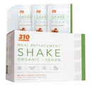 24 CT Organic Shake Box - Vegan Plant Protein Powder and Meal Replacement Shake - By 310 Nutrition - Gluten, Dairy and Soy Free - 0g of Sugar | Keto and Paleo Friendly (Salted Caramel)